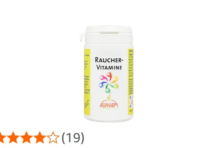 Raucher-Vitamine von Allpharm: Eine Kapsel für Raucher, die wichtige Vitamine wie C, Niacin und Folsäure enthält.