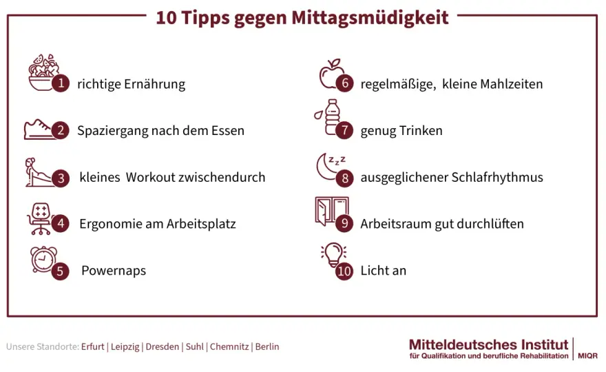Mittagstief besiegen - So bleibst du wach & produktiv