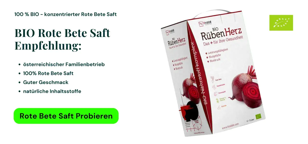 BIO Rote Bete Saft: Die positive rote beete wirkung für Leistung, Blutgefäße und Blutdruck. Konzentriert, aus Österreich.