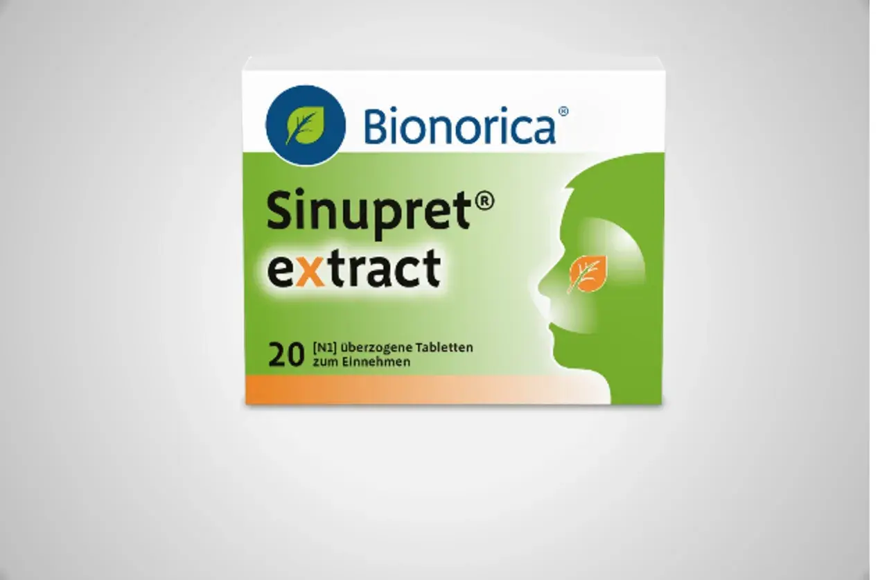 Bionorica Sinupret extract: was hilft gegen Schnupfen. 20 überzogene Tabletten zum Einnehmen.