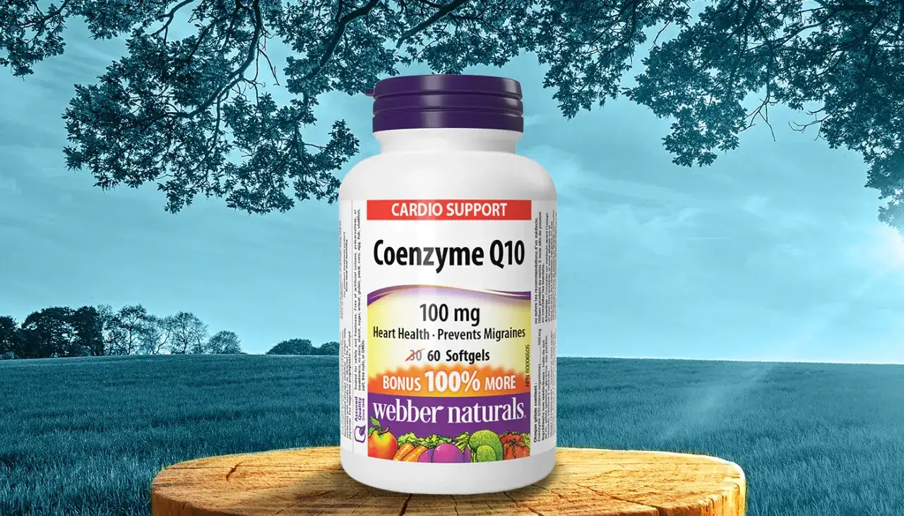 Coenzym Q10 100 mg von Webber Naturals. Unterstützt Herzgesundheit, beugt Migräne vor. Mögliche positive q10 wirkung psyche.
